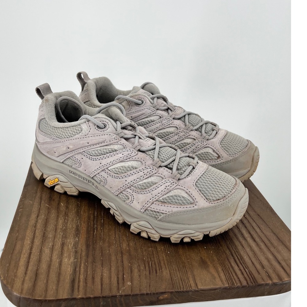 Merrell Moab 3 Hiking Shoes Womens 8.5 Paloma Grey Suede Mesh Vibram J038398